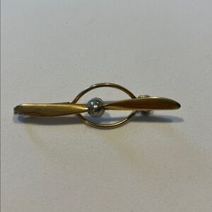 Vintage Swank Propeller Tie Bar Gold Tone